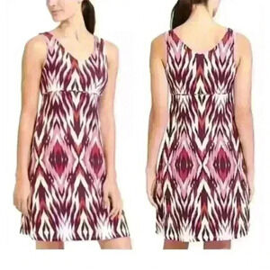 ATHLETA Santor-Fika Santorini Dress Ikat Purple XS NWT